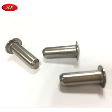 China Dongguan fabrication service cnc/lathe machined flush mounted stainless steel self clinching pilot pin,flat head pivot pin